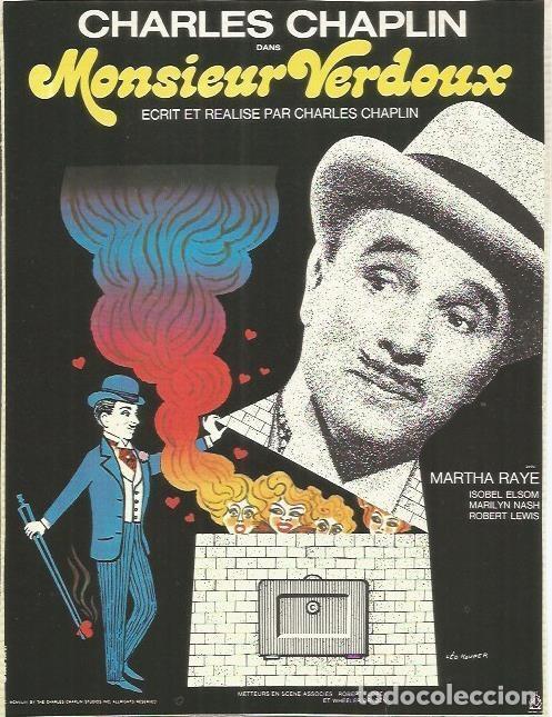 Otros art&iacute;culos de coleccionismo en papel: LAMINA 18794: Monsieur Verdoux, por Charles Chaplin