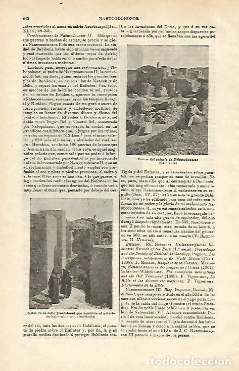 Otros art&iacute;culos de coleccionismo en papel: LAMINA ESPASA 24620: Ruinas de Babilonia - Varios