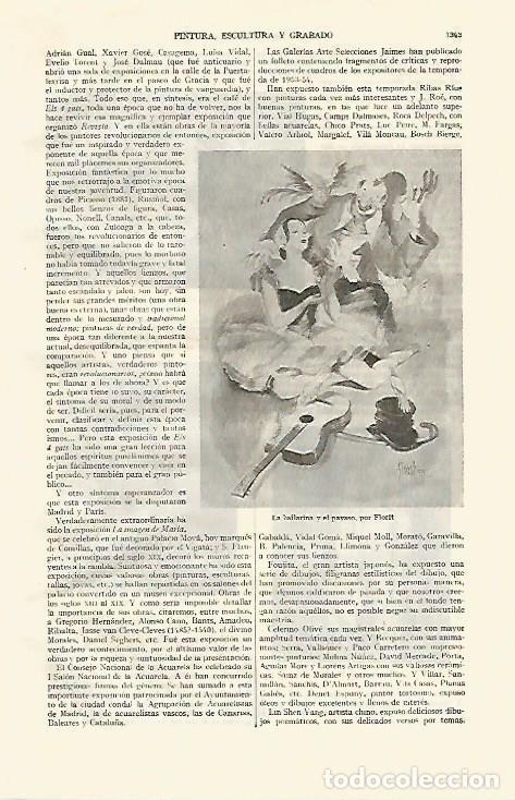 Otros art&iacute;culos de coleccionismo en papel: LAMINA ESPASA 22174: La bailarina y el payaso por Florit - Varios