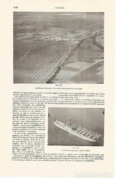 Otros art&iacute;culos de coleccionismo en papel: LAMINA ESPASA 19126: Aerodromo de Getafe Madrid - Varios