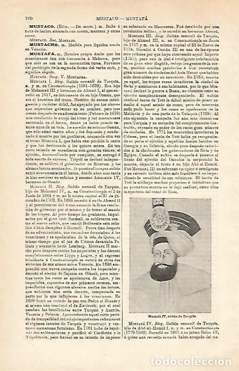 Otros art&iacute;culos de coleccionismo en papel: LAMINA ESPASA 24615: Mustafa IV sultan de Turquia - Varios