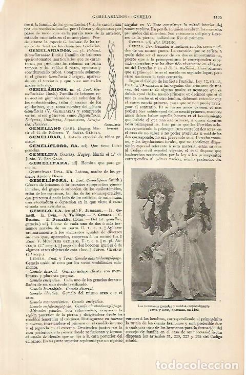 Otros art&iacute;culos de coleccionismo en papel: LAMINA ESPASA 24929: Las hermanas Josefa y Rosa en 1892 - Varios