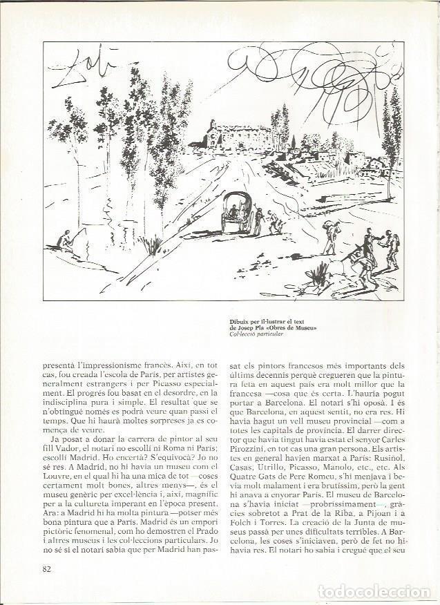 Otros art&iacute;culos de coleccionismo en papel: LAMINA 19294: Dibujo para el texto de Josep Pla: Obres de Museu - Varios