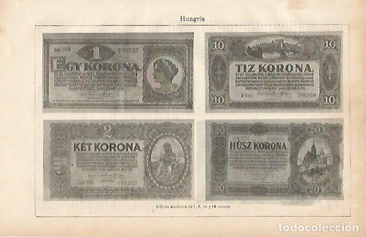 Otros art&iacute;culos de coleccionismo en papel: LAMINA ESPASA 4506: Billetes de Hungria - Varios Autores