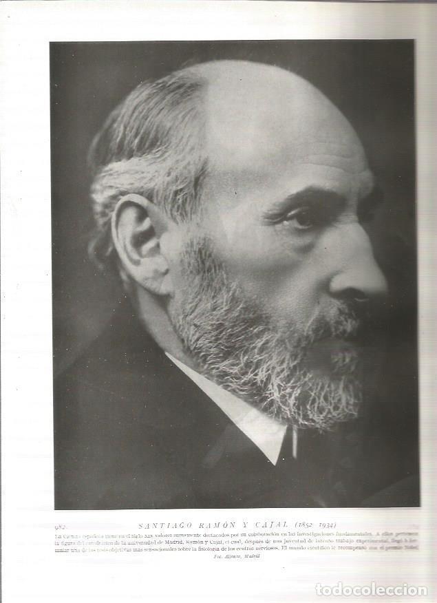 Otros art&iacute;culos de coleccionismo en papel: LAMINA 19251: Santiago Ramon y Cajal - Varios