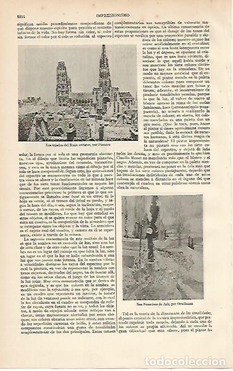 Otros art&iacute;culos de coleccionismo en papel: LAMINA ESPASA 4553: Los tejados del Ruan antiguo por Pissarro - Varios Autores