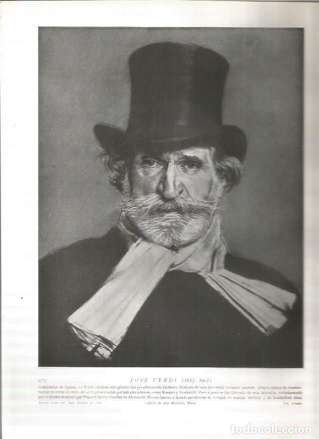 Otros art&iacute;culos de coleccionismo en papel: LAMINA 19248: Giuseppe Verdi - Varios