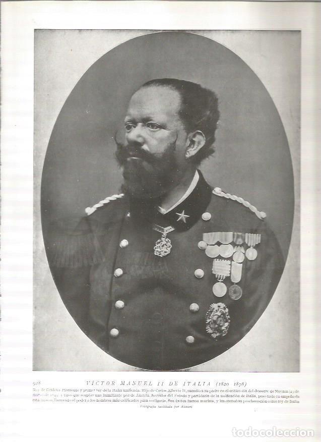 Otros art&iacute;culos de coleccionismo en papel: LAMINA 19227: Victor Manuel II de Italia - Varios