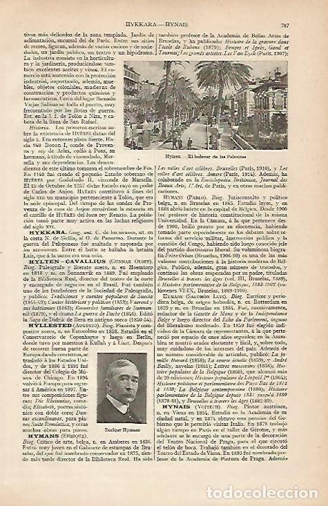 Otros art&iacute;culos de coleccionismo en papel: LAMINA ESPASA 4514: Bulevar de las Palmeras en Hyeres Francia - Varios Autores