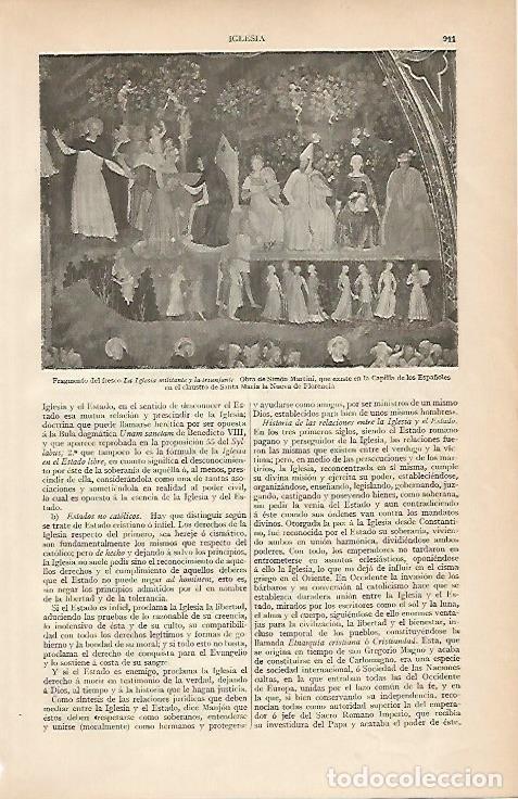 Otros art&iacute;culos de coleccionismo en papel: LAMINA ESPASA 4531: Fresco de Martini en Florencia - Varios Autores