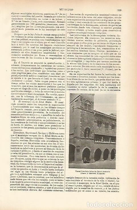 Otros art&iacute;culos de coleccionismo en papel: LAMINA ESPASA 11494: Ayuntamiento de Saint Antonin Francia - Varios