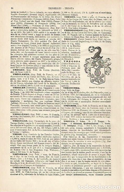 Otros art&iacute;culos de coleccionismo en papel: LAMINA ESPASA 20350: Escudo de Tregony - Varios