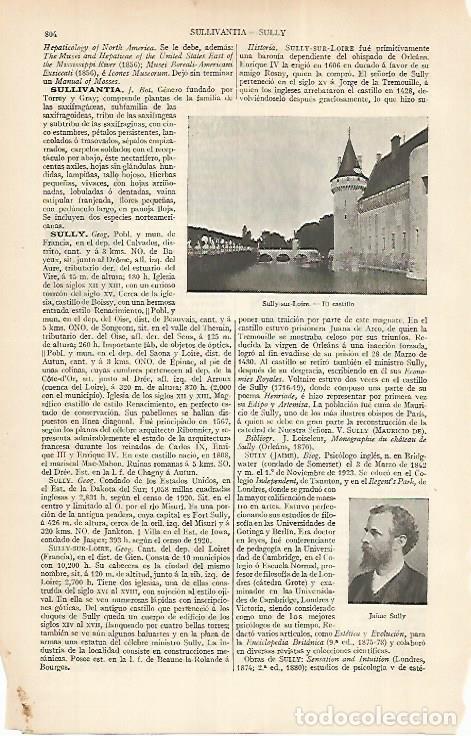 Otros art&iacute;culos de coleccionismo en papel: LAMINA ESPASA 22572: Castillo de Sully sur Loire - Varios
