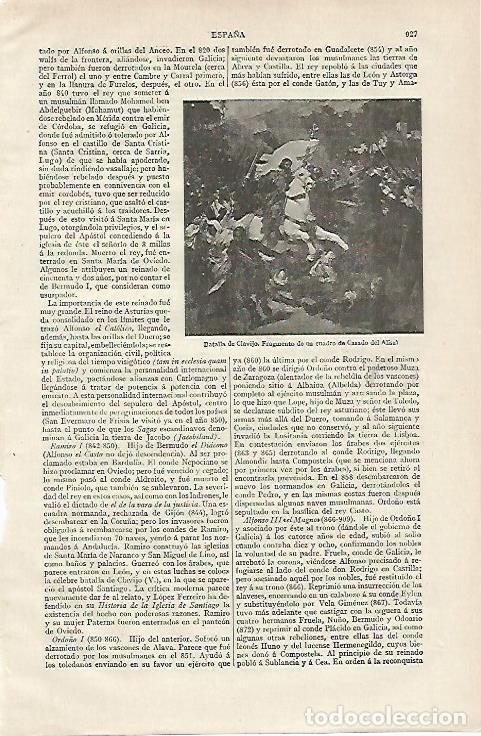 Otros art&iacute;culos de coleccionismo en papel: LAMINA ESPASA 19944: Batalla de Clavijo por Casado del Alisal - Varios