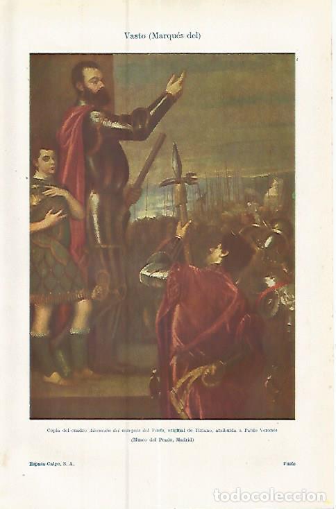 Otros art&iacute;culos de coleccionismo en papel: LAMINA ESPASA 17353: Alocucion del marques del Vasto por Tiziano - Varios