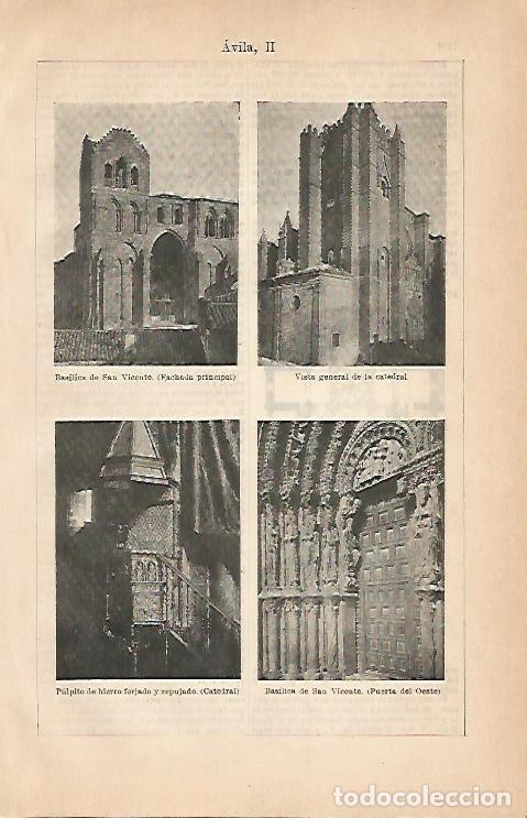 Otros art&iacute;culos de coleccionismo en papel: LAMINA ESPASA 7169: Catedral de Avila - Varios