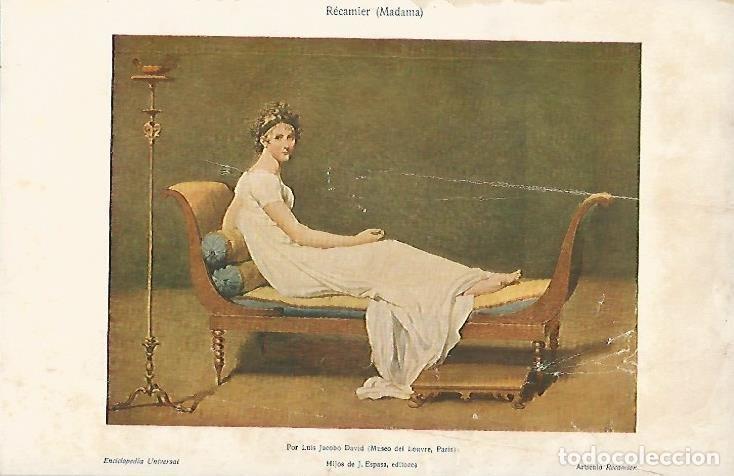Otros art&iacute;culos de coleccionismo en papel: LAMINA ESPASA 5101: Madadme Recamier por L. j. David - Varios Autores