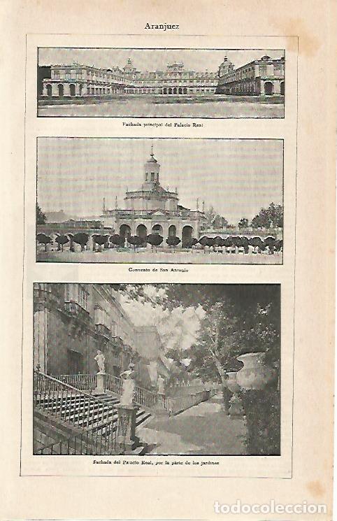 Otros art&iacute;culos de coleccionismo en papel: LAMINA ESPASA 7095: Vistas de Aranjuez Madrid - Varios