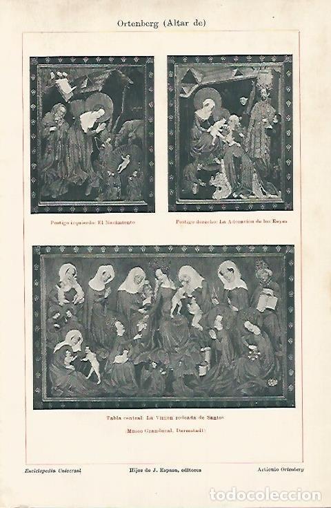 Otros art&iacute;culos de coleccionismo en papel: LAMINA ESPASA 7631: Detalles del Altar de Ortenberg - Varios