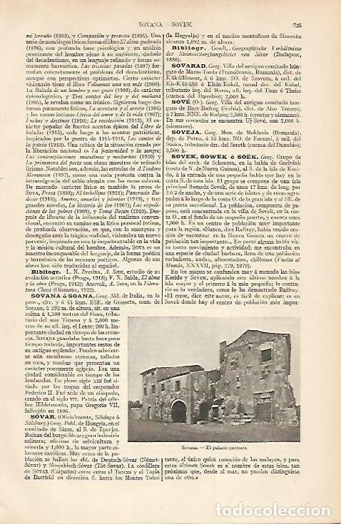 Otros art&iacute;culos de coleccionismo en papel: LAMINA ESPASA 7450: Palacio pretorio de Sovana Italia - Varios