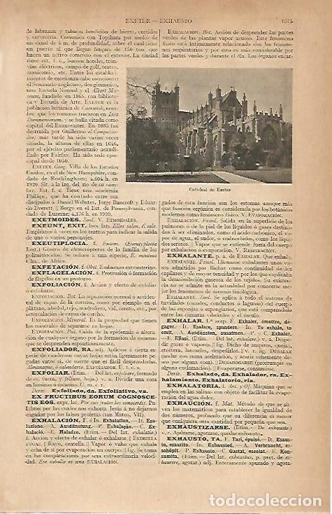 Otros art&iacute;culos de coleccionismo en papel: LAMINA ESPASA 7931: Catedral de Exeter Gran Breta&ntilde;a - Varios