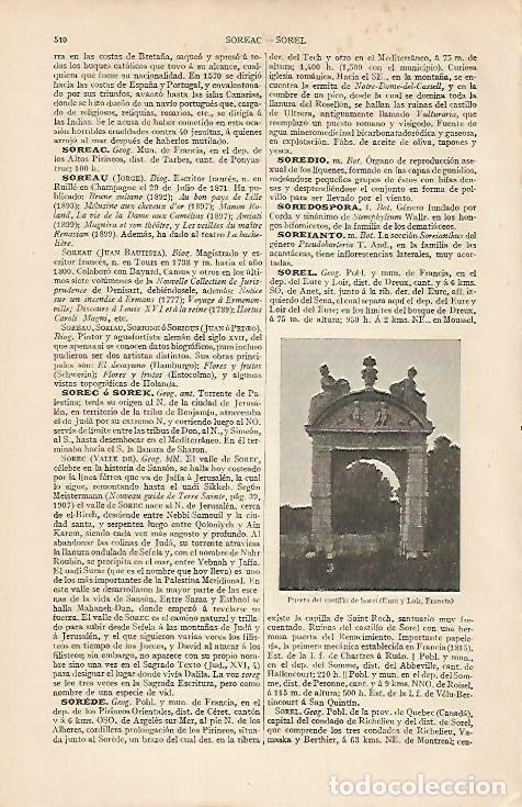 Otros art&iacute;culos de coleccionismo en papel: LAMINA ESPASA 7477: Castillo de Sorel Francia - Varios