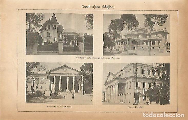 Otros art&iacute;culos de coleccionismo en papel: LAMINA ESPASA 2219: Lugares de Guadalajara Mexico - Varios Autores