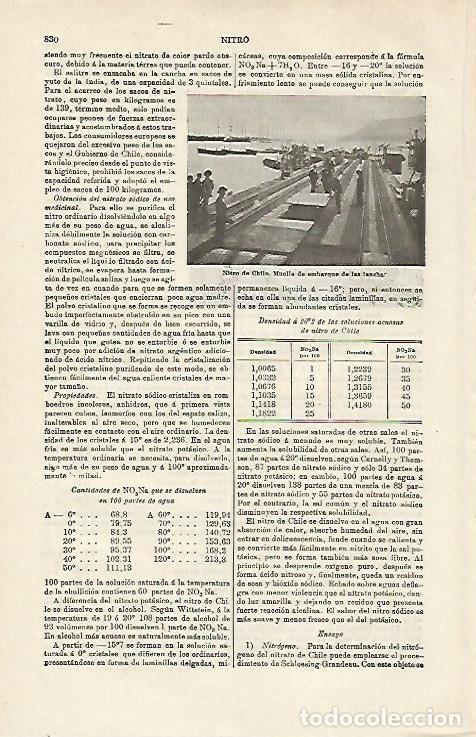 Otros art&iacute;culos de coleccionismo en papel: LAMINA ESPASA 20200: Muelle de Nitro de Chile - Varios