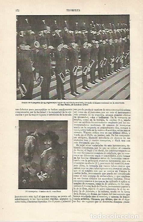 Otros art&iacute;culos de coleccionismo en papel: LAMINA ESPASA 20498: Banda de trompetas en Londres en 1919 - Varios