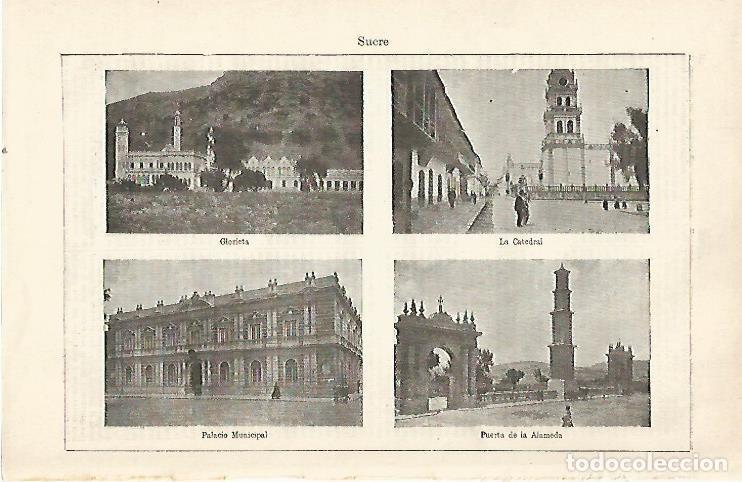 Otros art&iacute;culos de coleccionismo en papel: LAMINA ESPASA 22700: Vistas de Sucre Bolivia - Varios