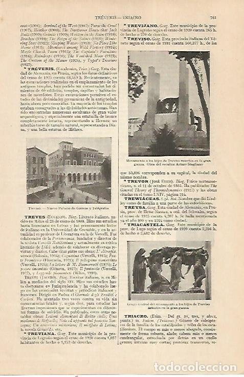 Otros art&iacute;culos de coleccionismo en papel: LAMINA ESPASA 22413: Palacio de Correos de Treviso Italia - Varios