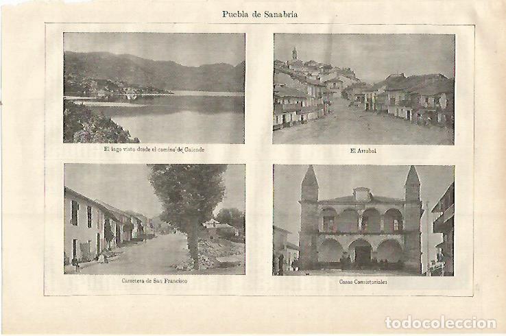 Otros art&iacute;culos de coleccionismo en papel: LAMINA ESPASA 23019: Vistas de Puebla de Sanabria Zamora - Varios