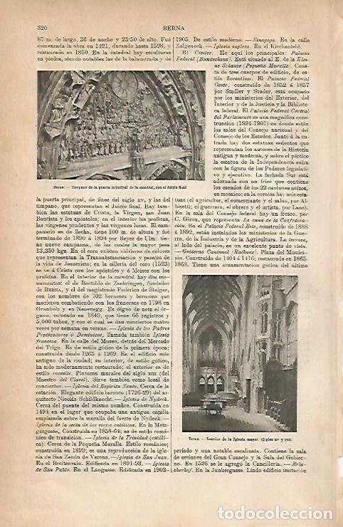 Otros art&iacute;culos de coleccionismo en papel: LAMINA ESPASA 25180: Catedral de Berna - Varios