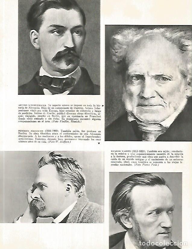Otros art&iacute;culos de coleccionismo en papel: LAMINA 9985: Schopenhauer - Nietzche - Wagner - Andre Maurois