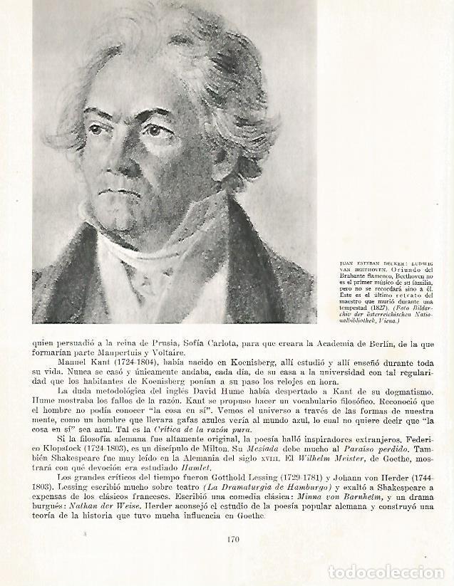 Otros art&iacute;culos de coleccionismo en papel: LAMINA 9957: Ludwig van Beethoven por Decker - Andre Maurois