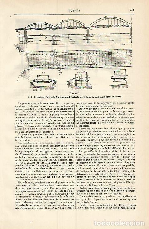 Otros art&iacute;culos de coleccionismo en papel: LAMINA ESPASA 3725: Viaducto de Gatu - Varios Autores