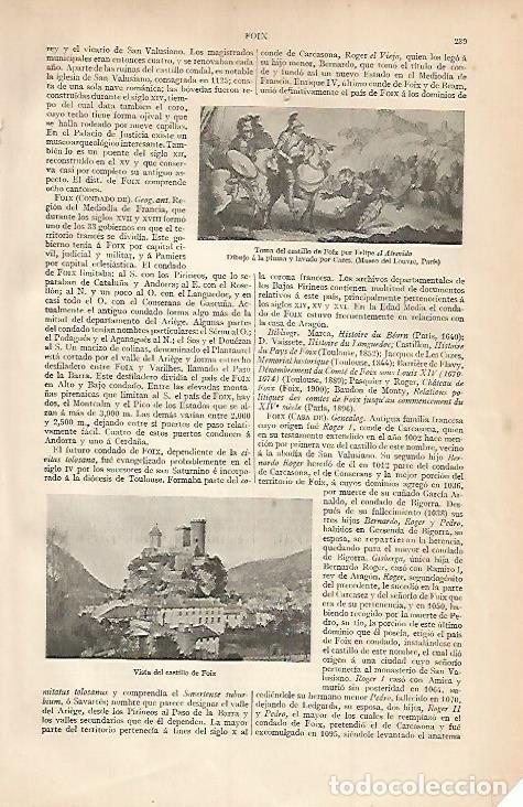 Otros art&iacute;culos de coleccionismo en papel: LAMINA ESPASA 3398: Toma del castillo de Foix por Felipe el Atrevido - Varios Autores