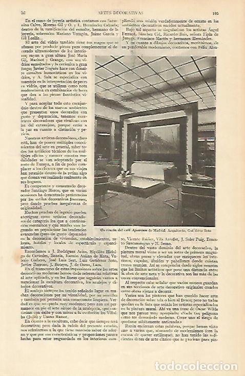 Otros art&iacute;culos de coleccionismo en papel: LAMINA DE ESPASA 326: Cafe Aquarium de Madrid - Varios autores