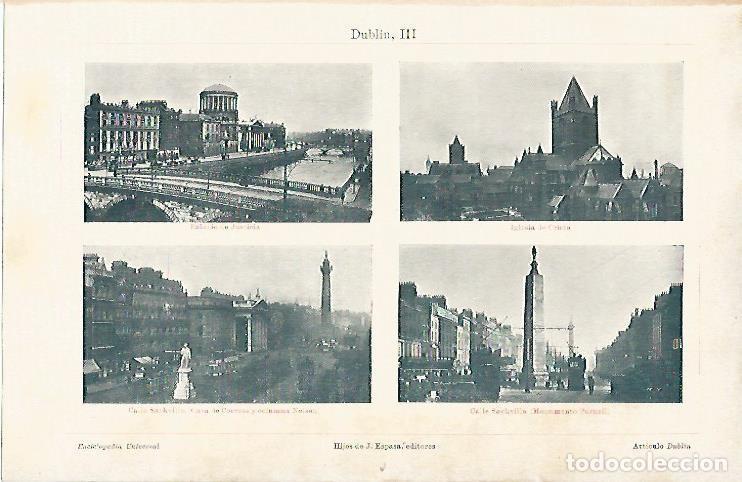 Otros art&iacute;culos de coleccionismo en papel: LAMINA ESPASA 3159: Panoramicas de Dublin Irlanda - Varios Autores