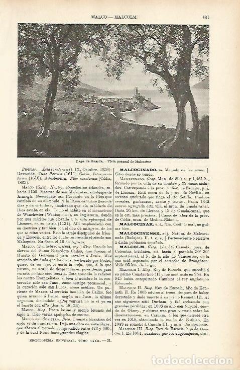 Otros art&iacute;culos de coleccionismo en papel: LAMINA ESPASA 3925: Lago de Guarda - Varios Autores