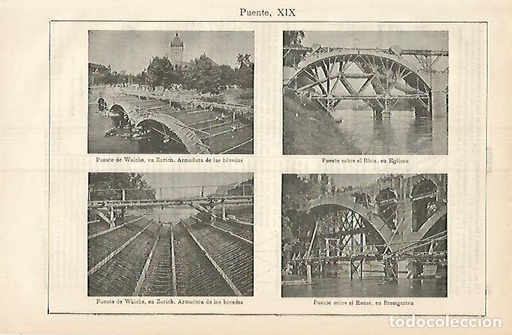 Otros art&iacute;culos de coleccionismo en papel: LAMINA ESPASA 3719: puentes de Zurich - Varios Autores