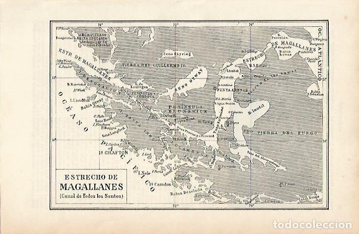 Otros art&iacute;culos de coleccionismo en papel: LAMINA ESPASA 3860: Mapa del Estrecho de Magallanes - Varios Autores