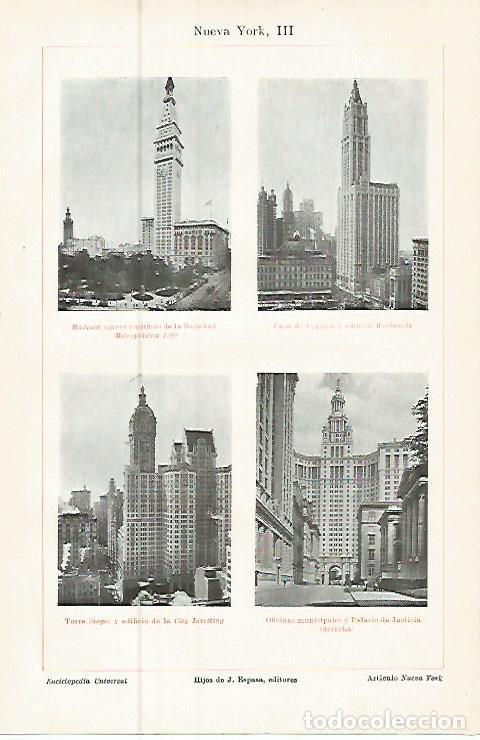Otros art&iacute;culos de coleccionismo en papel: LAMINA ESPASA 9630: Rascacielos de Nueva York - Varios