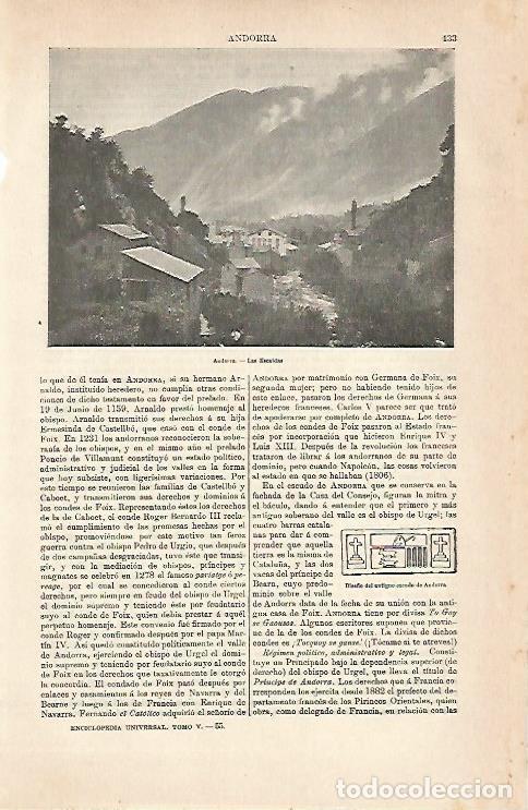 Otros art&iacute;culos de coleccionismo en papel: LAMINA ESPASA 6963: Caldes Andorra - Varios
