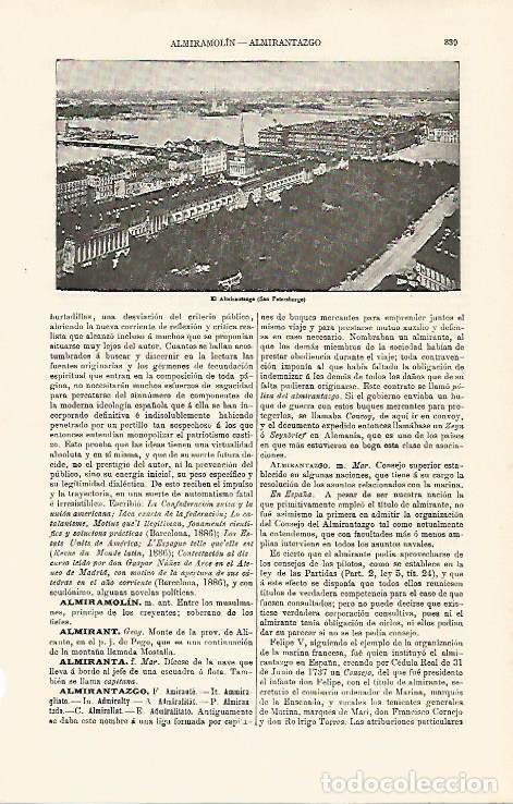 Otros art&iacute;culos de coleccionismo en papel: LAMINA ESPASA 11255: El Almirantazgo de San Petersburgo - Varios