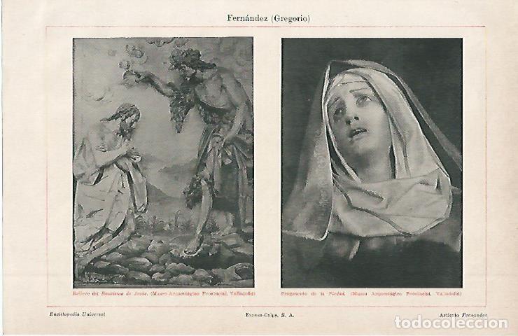 Otros art&iacute;culos de coleccionismo en papel: LAMINA ESPASA 2463: Obras de Gregorio Fernandez - Varios Autores