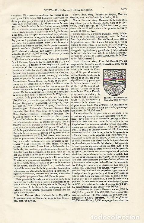 Otros art&iacute;culos de coleccionismo en papel: LAMINA ESPASA 20313: Escudo de Nueva Escocia - Varios