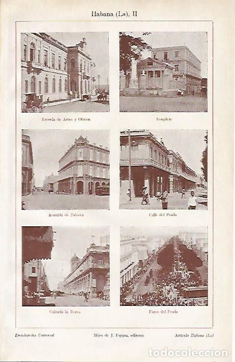 Otros art&iacute;culos de coleccionismo en papel: LAMINA ESPASA 472: La Habana - Varios autores