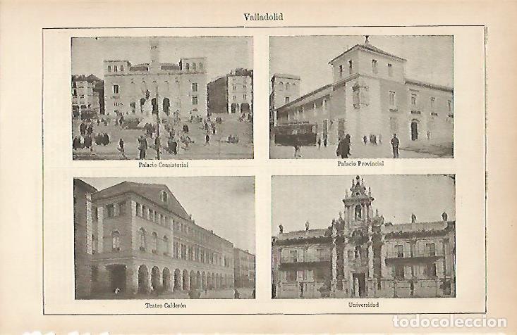Otros art&iacute;culos de coleccionismo en papel: LAMINA ESPASA 4800: Vistas de Valladolid - Varios Autores