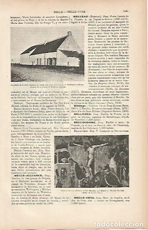 Otros art&iacute;culos de coleccionismo en papel: LAMINA ESPASA 9898: Granja de la Belle Alliance - Varios